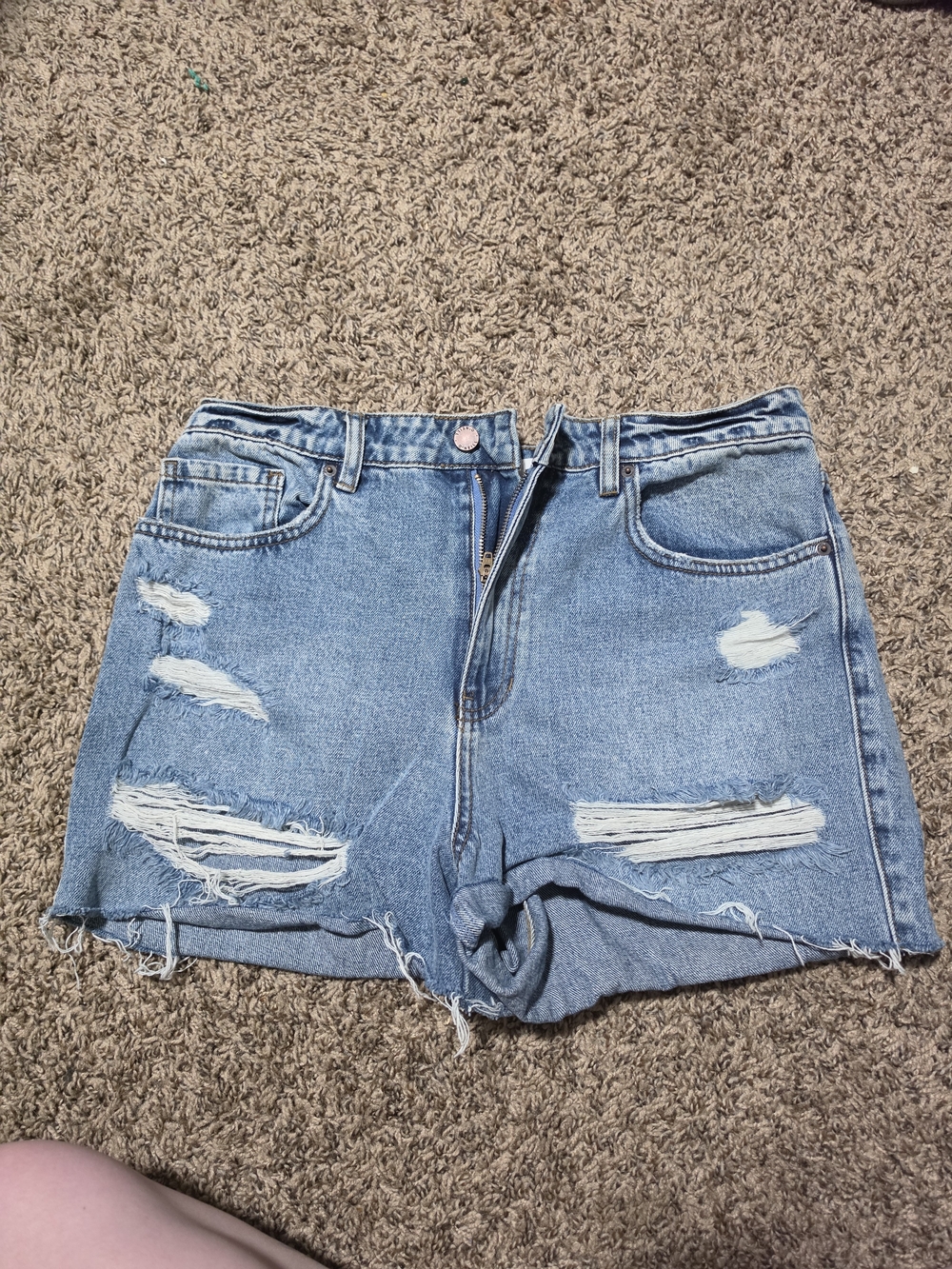 O'Neill Distressed Light Blue Denim Shorts